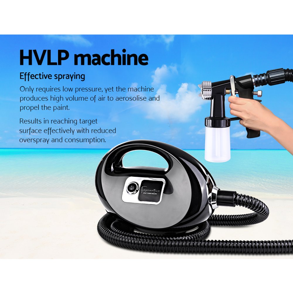 Professional Spray Tan Machine Sunless Tanning Gun Kit HVLP 500W System Black