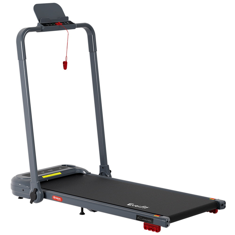 Everfit Treadmill Electric Walking Pad with Incline Foldable for Home Gym Grey
