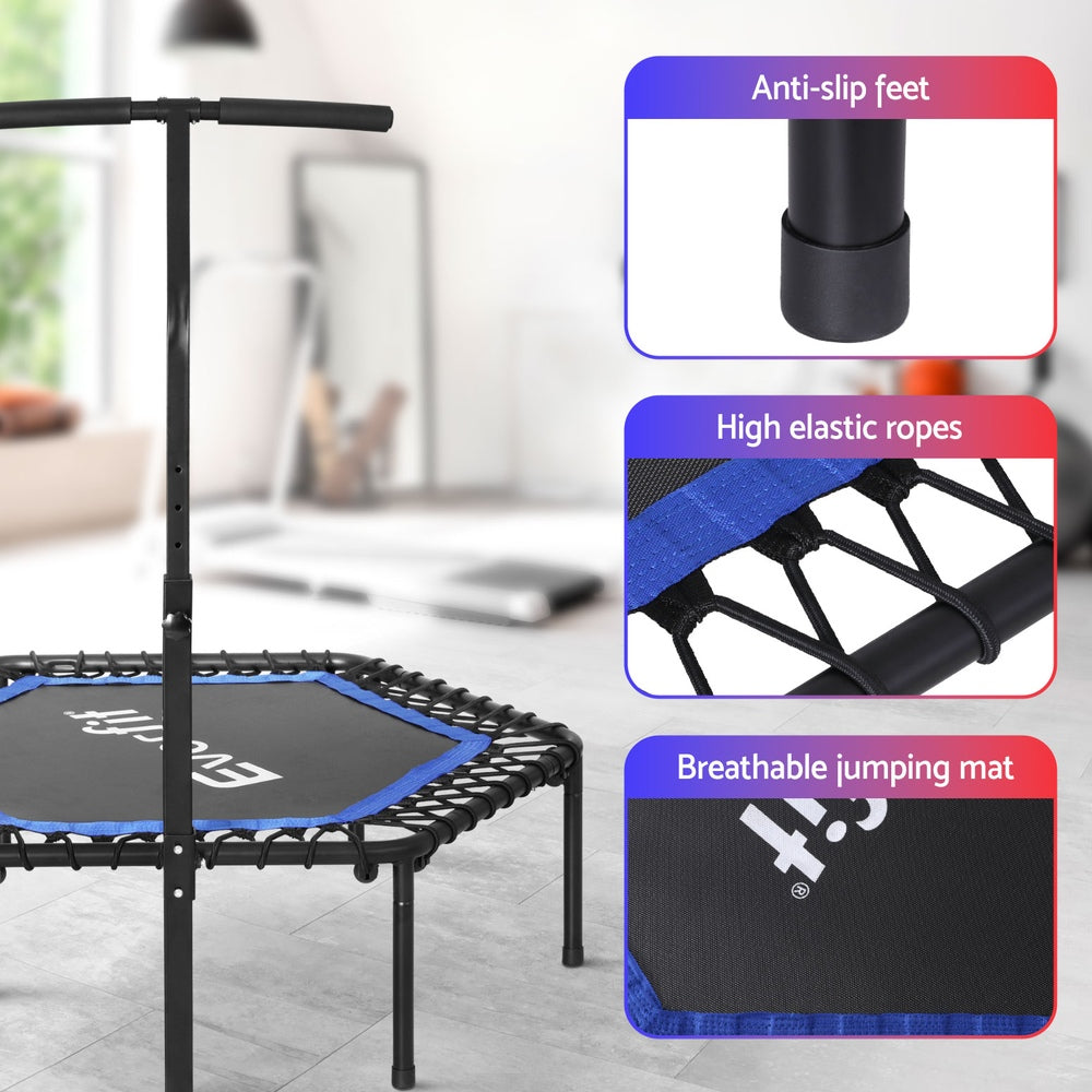 Rebounder Mini Trampoline 48inch-Blue Black