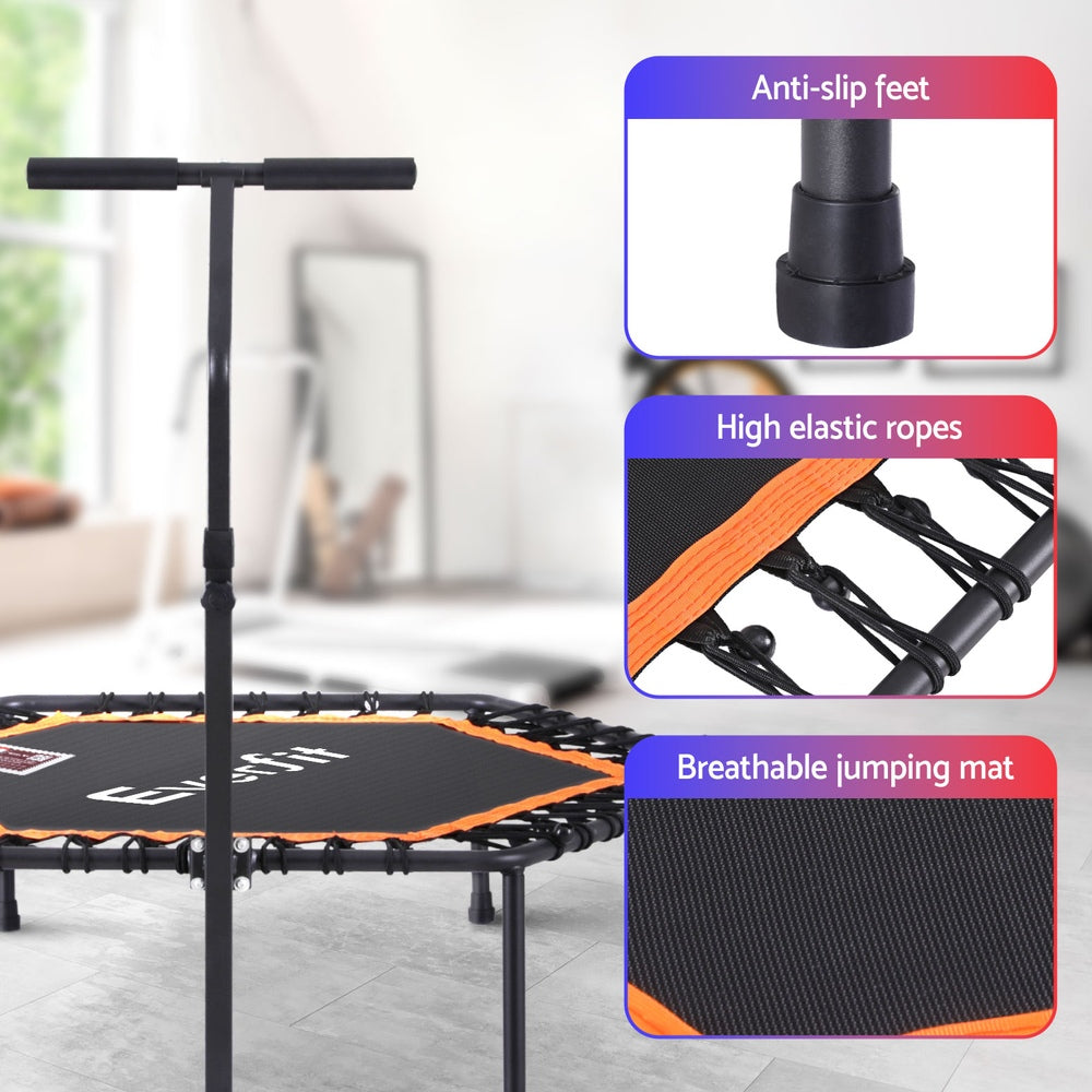 Rebounder Mini Trampoline 51inch-Orange Black