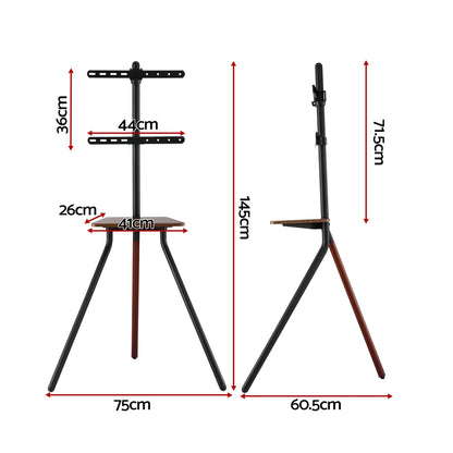 Artiss TV Stand Wooden Tray 24-55" Swivel Height Adjustable