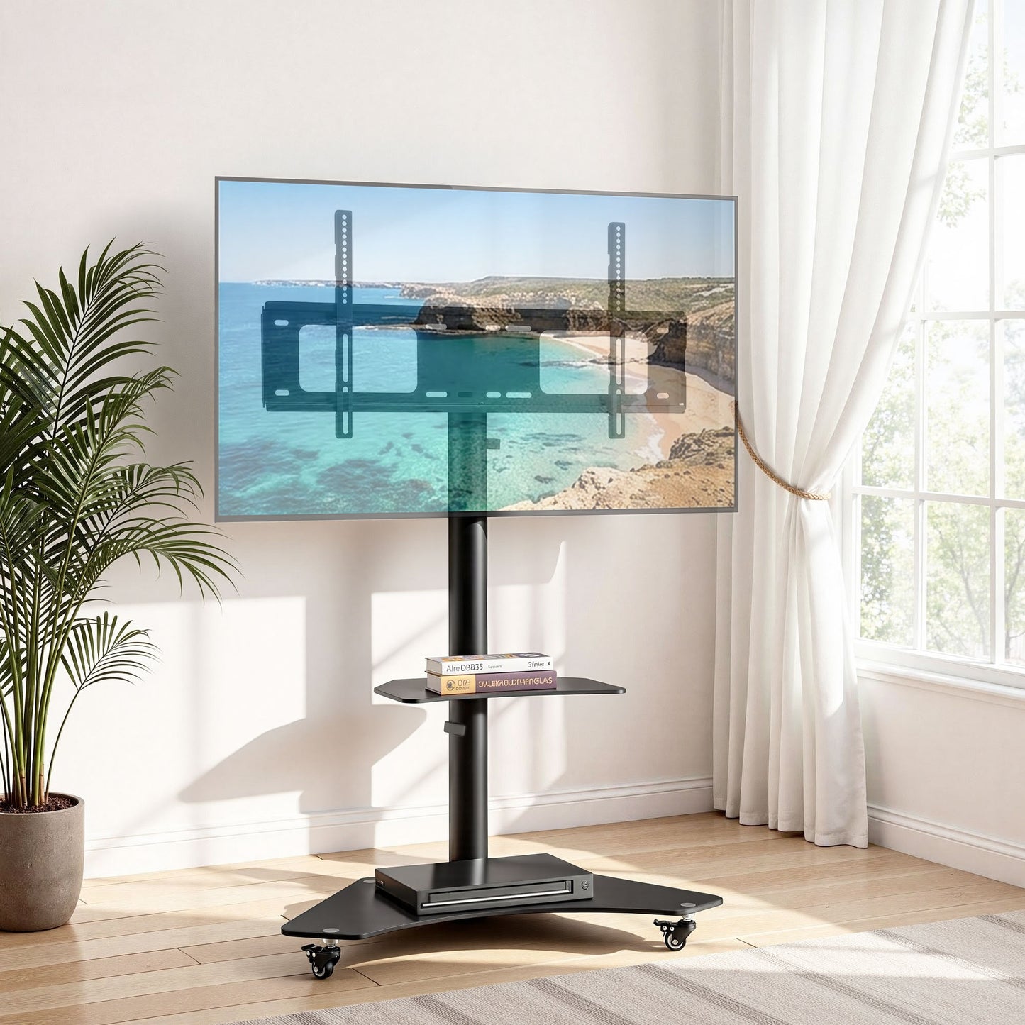 Artiss 40 - 100" TV Stand Mount Bracket Universal Adjustable Height with Wheels - Factory Direct Shop