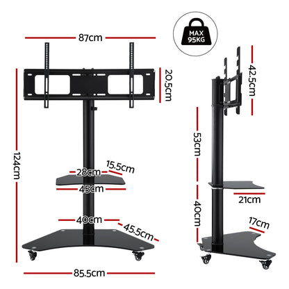 Artiss 40 - 100" TV Stand Mount Bracket Universal Adjustable Height with Wheels - Factory Direct Shop