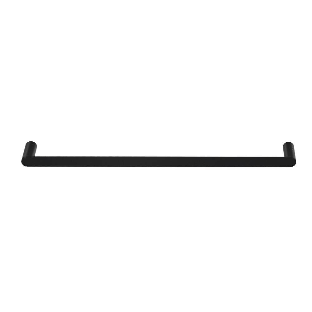 Towel Rail Rack Holder Single 600mm Wall Mounted Stainless Steel Black - Factory Direct Shop