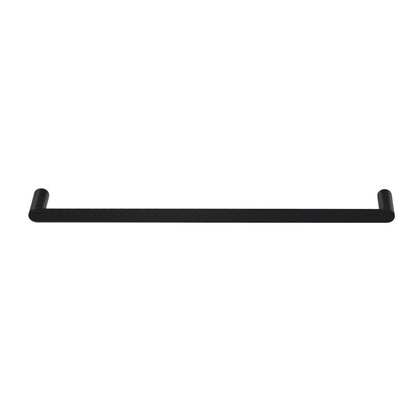 Towel Rail Rack Holder Single 600mm Wall Mounted Stainless Steel Black - Factory Direct Shop