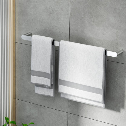 Towel Rail Rack Holder Single 600mm Wall Mounted Stainless Steel Silver - Factory Direct Shop