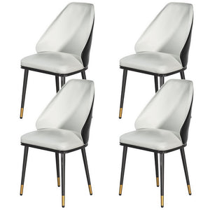 Artiss Dining Chairs Set of 4 Leather Seat Beige and Black