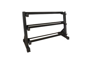 Black Dumbbell Rack-3-Tier on a white background