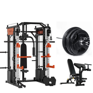 SmartFit M1 Ultra Leg Press and Chest Fly Multi Functional Training Smith Machine Home Gym with 140kgs pin loaded package