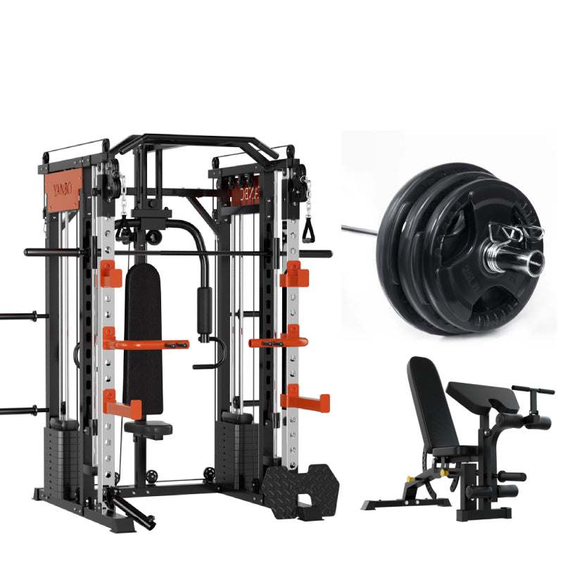 SmartFit M1 Ultra Leg Press and Chest Fly Multi Functional Training Smith Machine Home Gym with 140kgs pin loaded package
