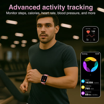 V-Fitness Smart Watch GPS and 2.1 inch Pink