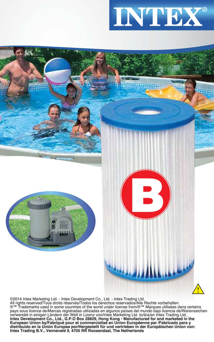 Intex Filter Cartridge replacement Size B INTEX FILTER PUMP 29005