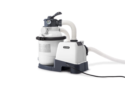 Intex pool pump on a white background