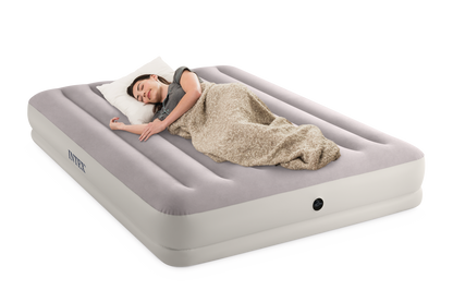Intex Queen Dura-Beam Prestige Mid-Rise Airbed w/ USB150 Pump- 64179