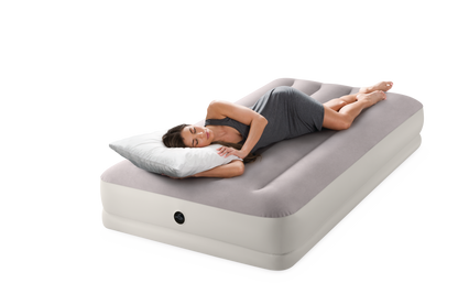 Intex Single (Twin) Dura-Beam Prestige Mid-Rise Airbed w/ USB150 Pump - 64177
