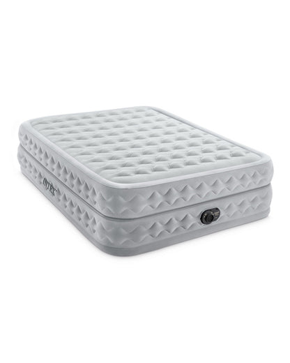 Gray inflatable mattress on a white background
