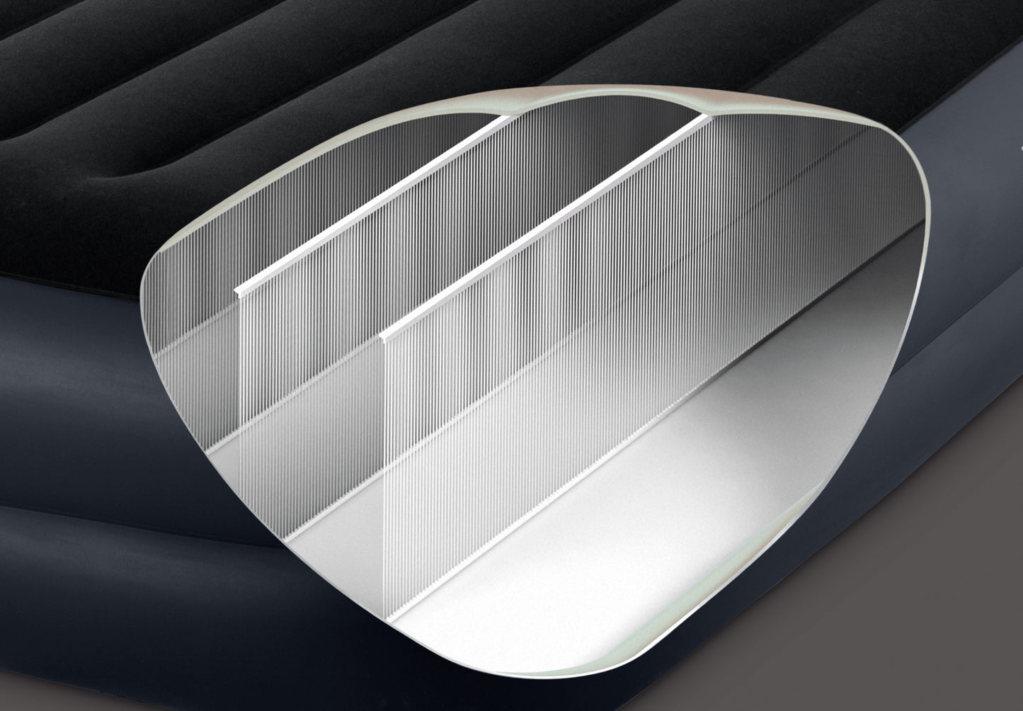 Intex Queen Pillow Rest Airbed with 240v pump 64124