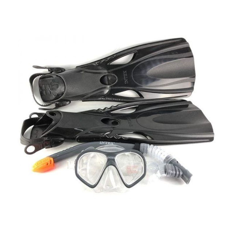 Intex Mask Snorkel and Fin Set Reef Rider Set 55657