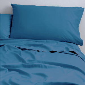 Natural Cotton 500 Thread Count Blue Sheet Set by Park Avenue Double