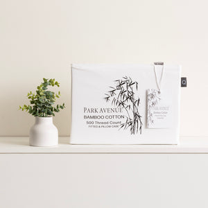 Bamboo Cotton 500 Thread Count White Combo Set by Park Avenue Queen