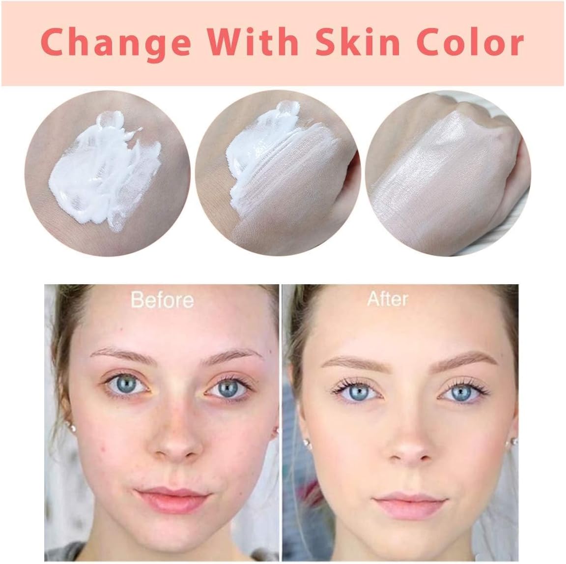 ReviGLam TLM Colour Changing Liquid Foundation Hides Wrinkles & Lines, BB Cream Makeup Base Concealer Cover Moisturizing Fluid for all Skin Tone SPF15, Pack of 2