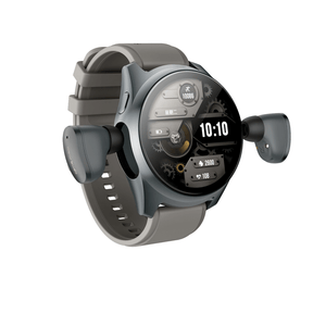 2 - in - 1 Smartwatch /Earphones & Charging Dock | 4GB MP3, Health Tracker | Titanium Grey | World’s First Patented - Factory Direct Shop