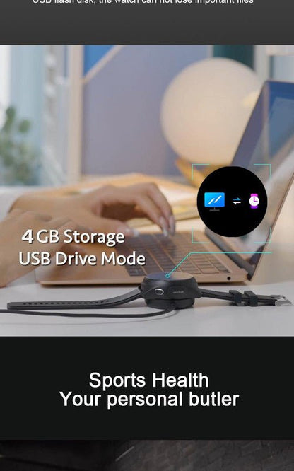 2 - in - 1 Smartwatch /Earphones & Charging Dock | 4GB MP3, Health Tracker | Titanium Grey | World’s First Patented - Factory Direct Shop