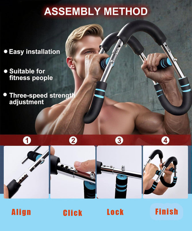 Twister Arm Trainer for Men & Women，60-110lb Adjustable Arm & Chest Workout Equipment，Portable Home Gym Strength Training Machine for Full-Body Toning & Muscle Building