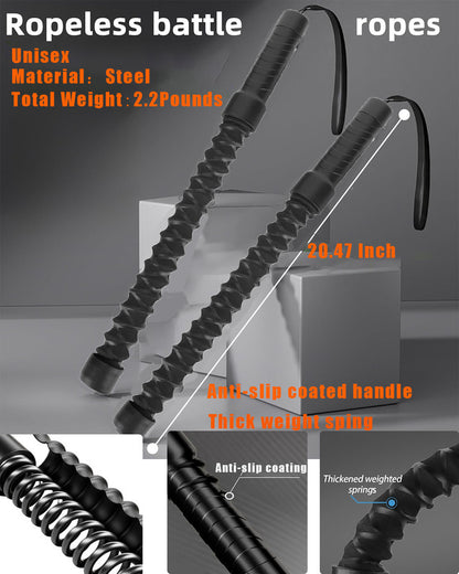 Ropeless Battle Ropes for Home Gym, Cordless Exerciser Rope, Heavy Duty Weighted Wireless Battle Ropes, Exercise Equipment for HIIT, Portable Training Flow rope Working Out for Men Women, Cardio Train