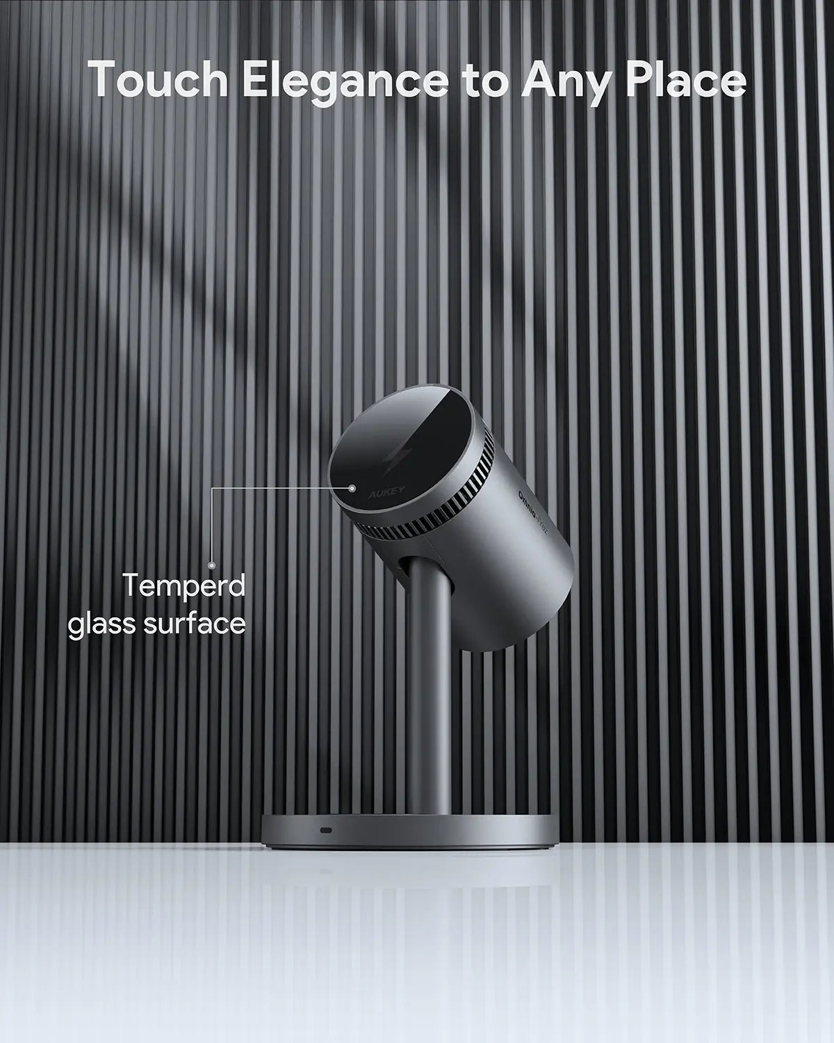 Aukey MagFusion 3-in-1 Pro Qi2 Magnetic Fast Wireless Charging Station with Active Cooling (LC-MC311A)