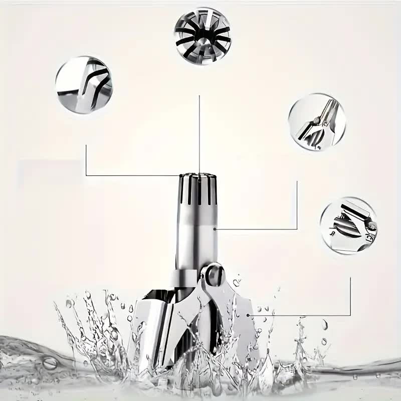 Washable Manual Nose Hair Trimmer For Men And Womens, Stainless Steel, Portable Nose Hair Clipper
