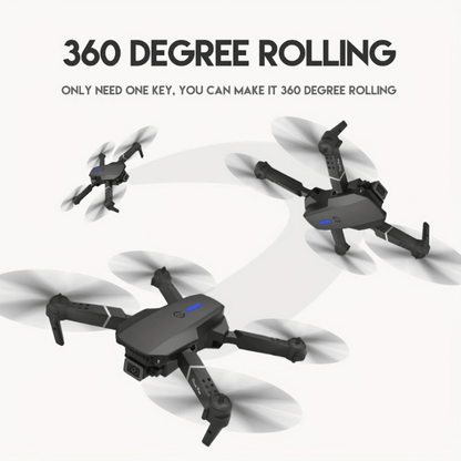 **E88 PRO All-in-One Gesture-Controlled Aerial Drone | Dual Adjustable HD Cameras + 3-Speed Wind Resistance + Touch-Free Operation, Smart Tracking with One-Click Editing, Perfect for Beginners and Outdoor Creativity**