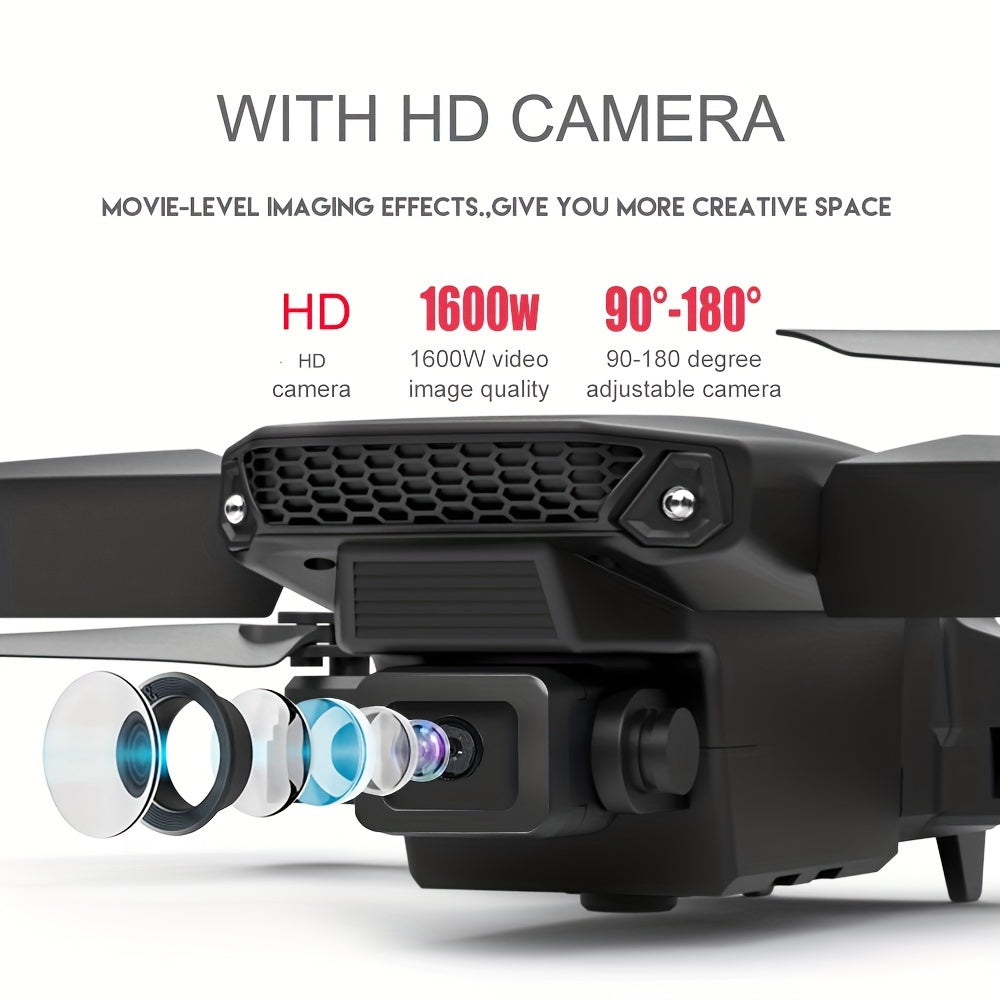**E88 PRO All-in-One Gesture-Controlled Aerial Drone | Dual Adjustable HD Cameras + 3-Speed Wind Resistance + Touch-Free Operation, Smart Tracking with One-Click Editing, Perfect for Beginners and Outdoor Creativity**