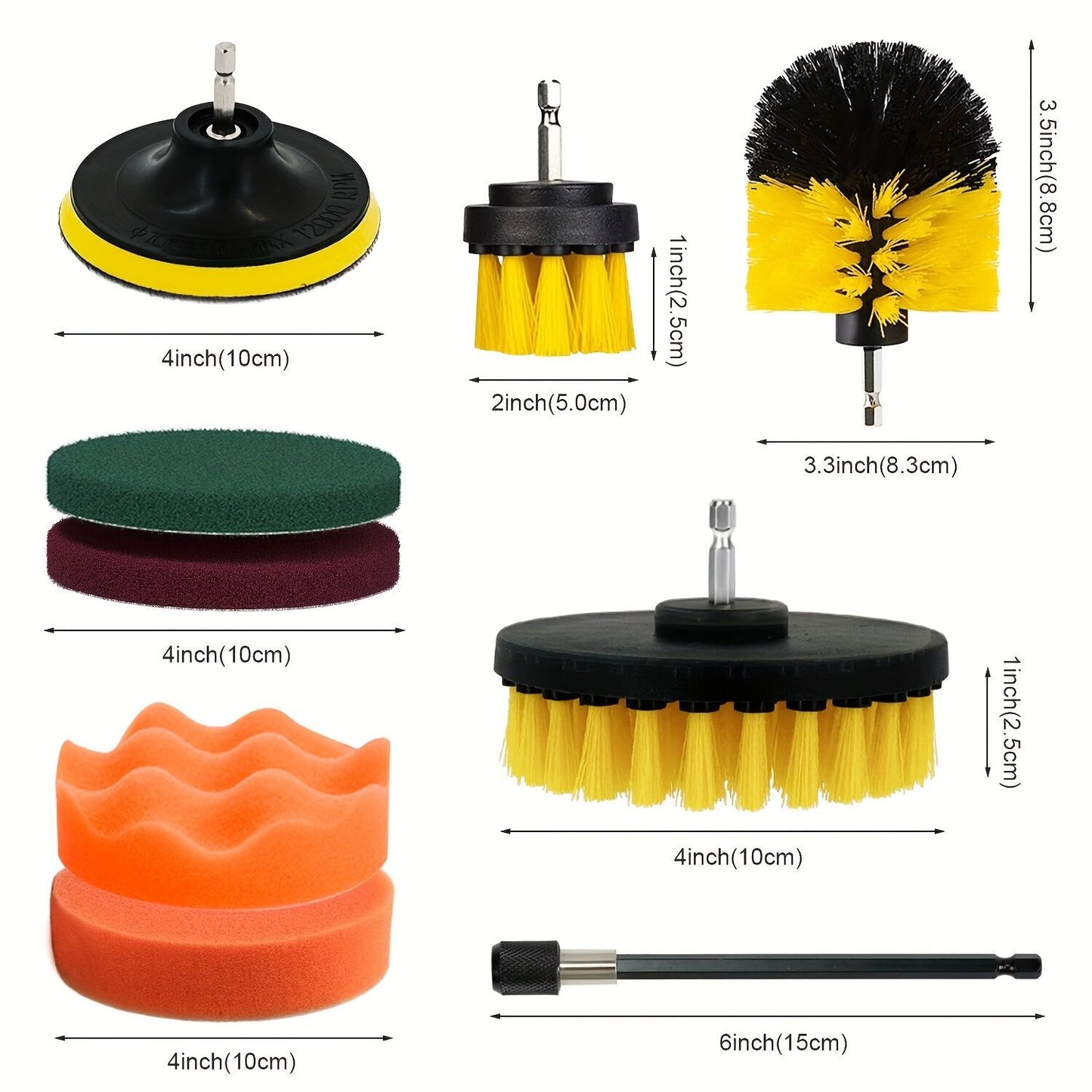 26-piece full function car detailing kit with drill brush and wheel cleaner - Heavy-duty manual and drill-powered cleaning set, color-coded brushes for paint restoration, glass, metal, plastic surfaces - Car washing, polishing, protection - Suitable for h