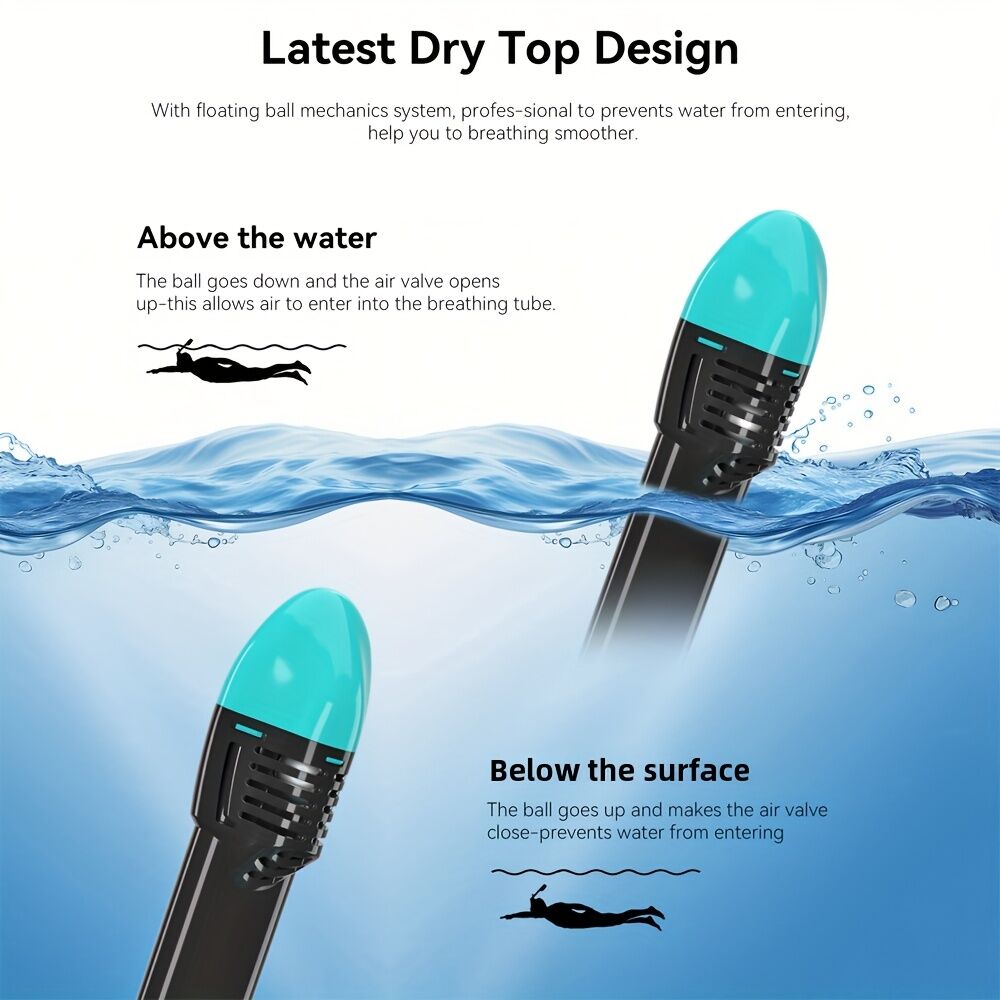 S/M Full - face silicone snorkeling mask, full - dry panoramic snorkeling mirror, camera bracket, large frame anti - leakage and anti - fog swimming mirror set for adults. - Factory Direct Shop