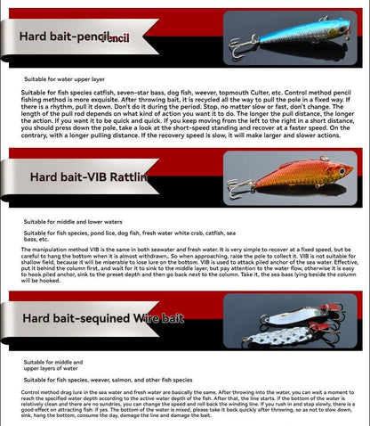 Lure, fake bait set universal complete set, artificial bait for bream, freshwater minnow, vib, peanut, shiny lure, soft bait, iron plate