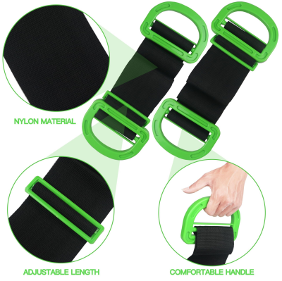Adjustable Moving Straps with Handles – 2 - Pack Heavy - Duty Furniture Lifting Belt for Boxes, Mattresses & Appliances (Up to 600 lbs) - Factory Direct Shop