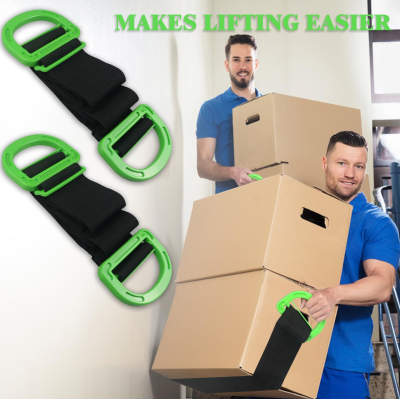 Adjustable Moving Straps with Handles – 2 - Pack Heavy - Duty Furniture Lifting Belt for Boxes, Mattresses & Appliances (Up to 600 lbs) - Factory Direct Shop