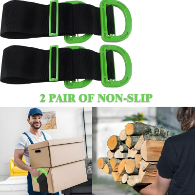 Adjustable Moving Straps with Handles – 2 - Pack Heavy - Duty Furniture Lifting Belt for Boxes, Mattresses & Appliances (Up to 600 lbs) - Factory Direct Shop