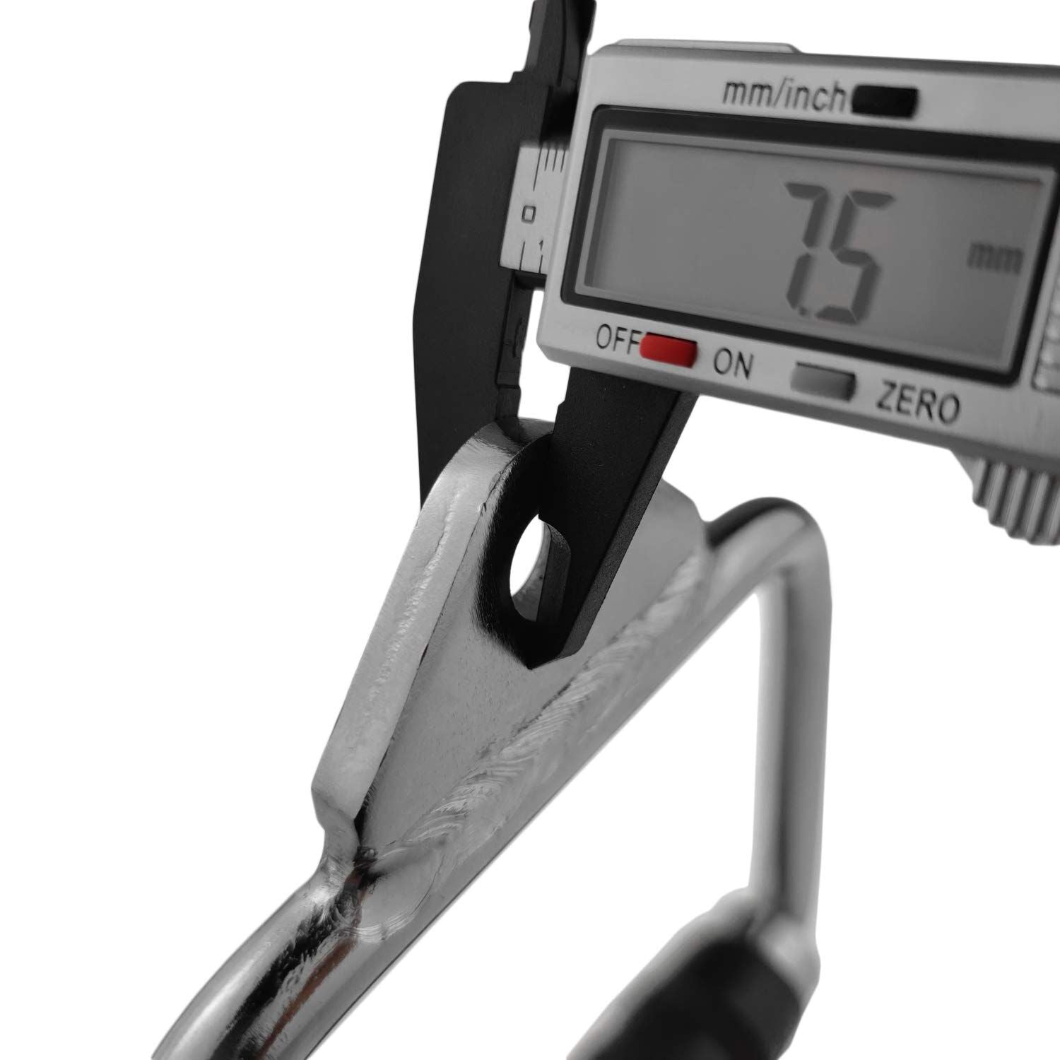 Solid D - Handle Cable Attachment for Home Gym & Cable Machine – Chrome - Finished Steel Bar with Anti - Slip Grip (Black) | - Factory Direct Shop