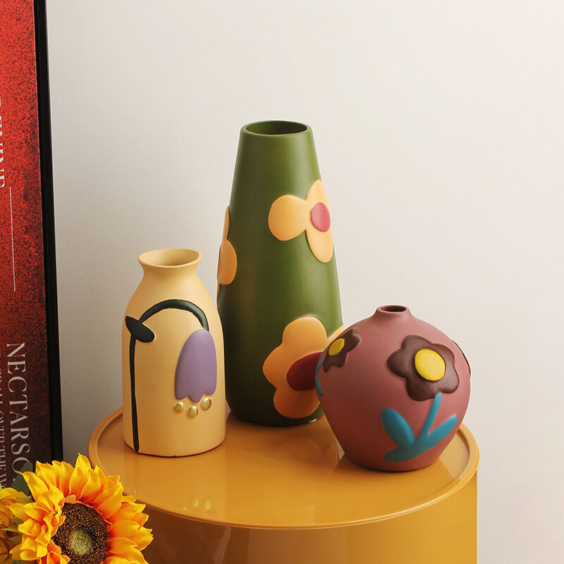 Morandi Painted Ceramic Vase Set (3-Piece) – Modern Home Decor for Flowers | Other Luxury Styles in Store