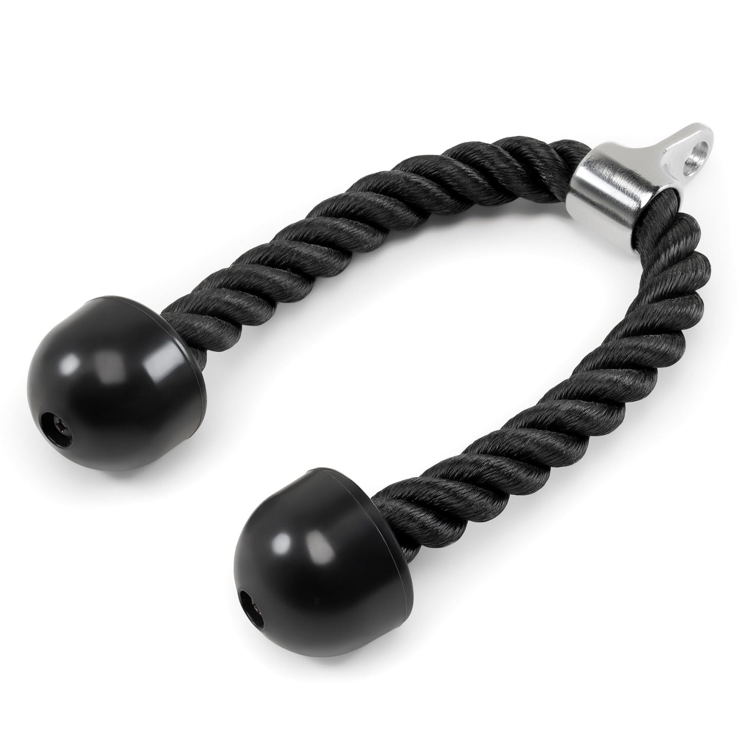 Heavy - Duty Dual - Handle Triceps Rope for Cable Machine – Braided Nylon Fitness Attachment with Rubber Ends (Black) - Factory Direct Shop