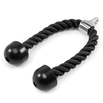 Heavy - Duty Dual - Handle Triceps Rope for Cable Machine – Braided Nylon Fitness Attachment with Rubber Ends (Black) - Factory Direct Shop