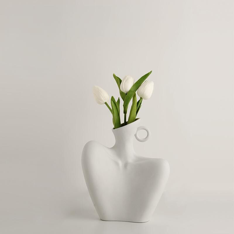 Wabi-Sabi Human Form Vase Set (Black & White) – Artistic Home Decor for Flowers | Other Luxury Styles in Store