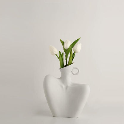 Wabi-Sabi Human Form Vase Set (Black & White) – Artistic Home Decor for Flowers | Other Luxury Styles in Store