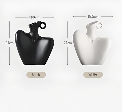 Wabi-Sabi Human Form Vase Set (Black & White) – Artistic Home Decor for Flowers | Other Luxury Styles in Store