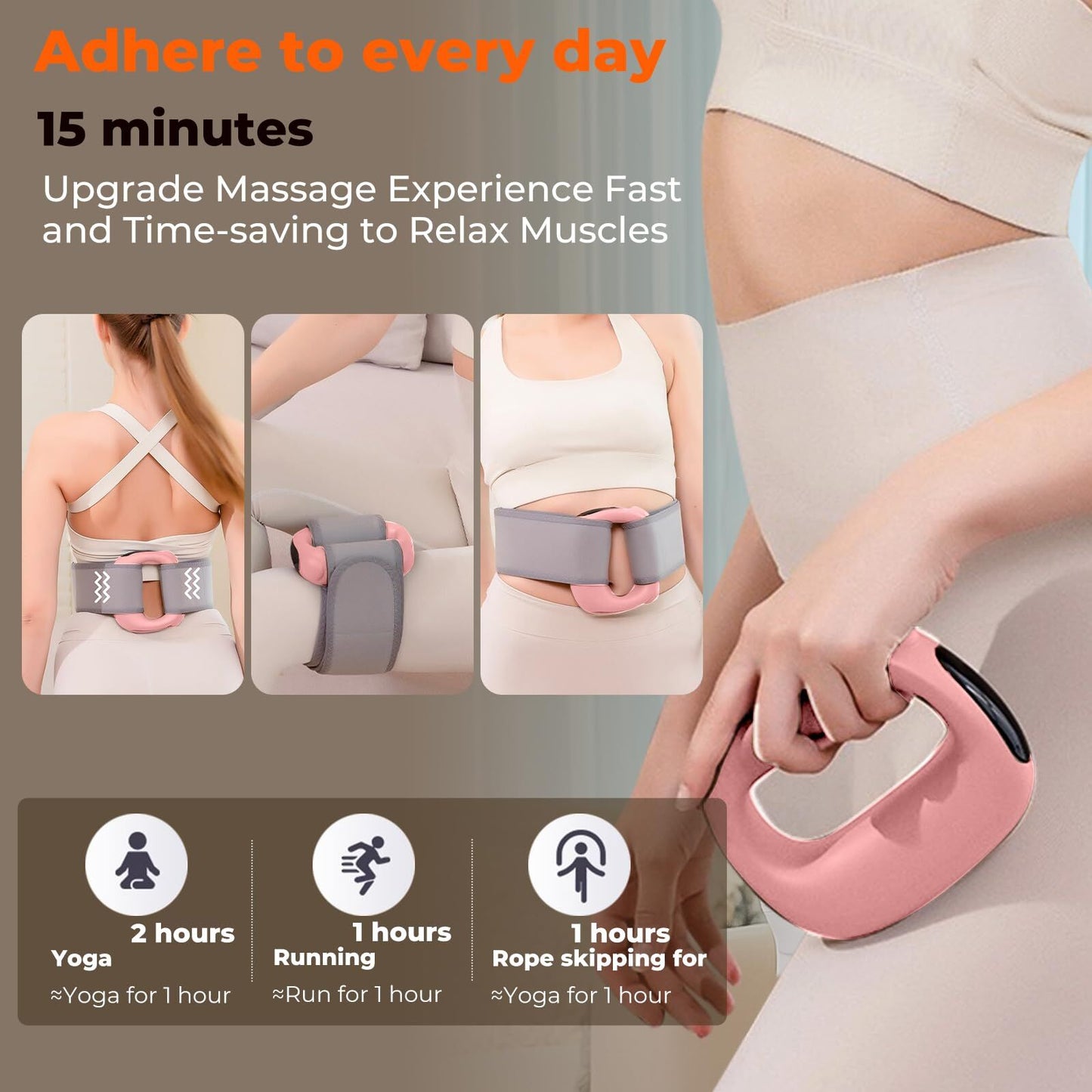 Portable Heated Fascia Ring Massager with 5 - Speed Vibration & USB - C Charging – Deep Tissue Muscle Relief for Neck, Back, and Shoulders (Pink) | Other Colors Available In - Store - Factory Direct Shop