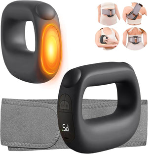 Portable Heated Fascia Ring Massager with 5 - Speed Vibration & USB - C Charging – Deep Tissue Muscle Relief for Neck, Back, and Shoulders (Black) | Other Colors Available In - Store - Factory Direct Shop