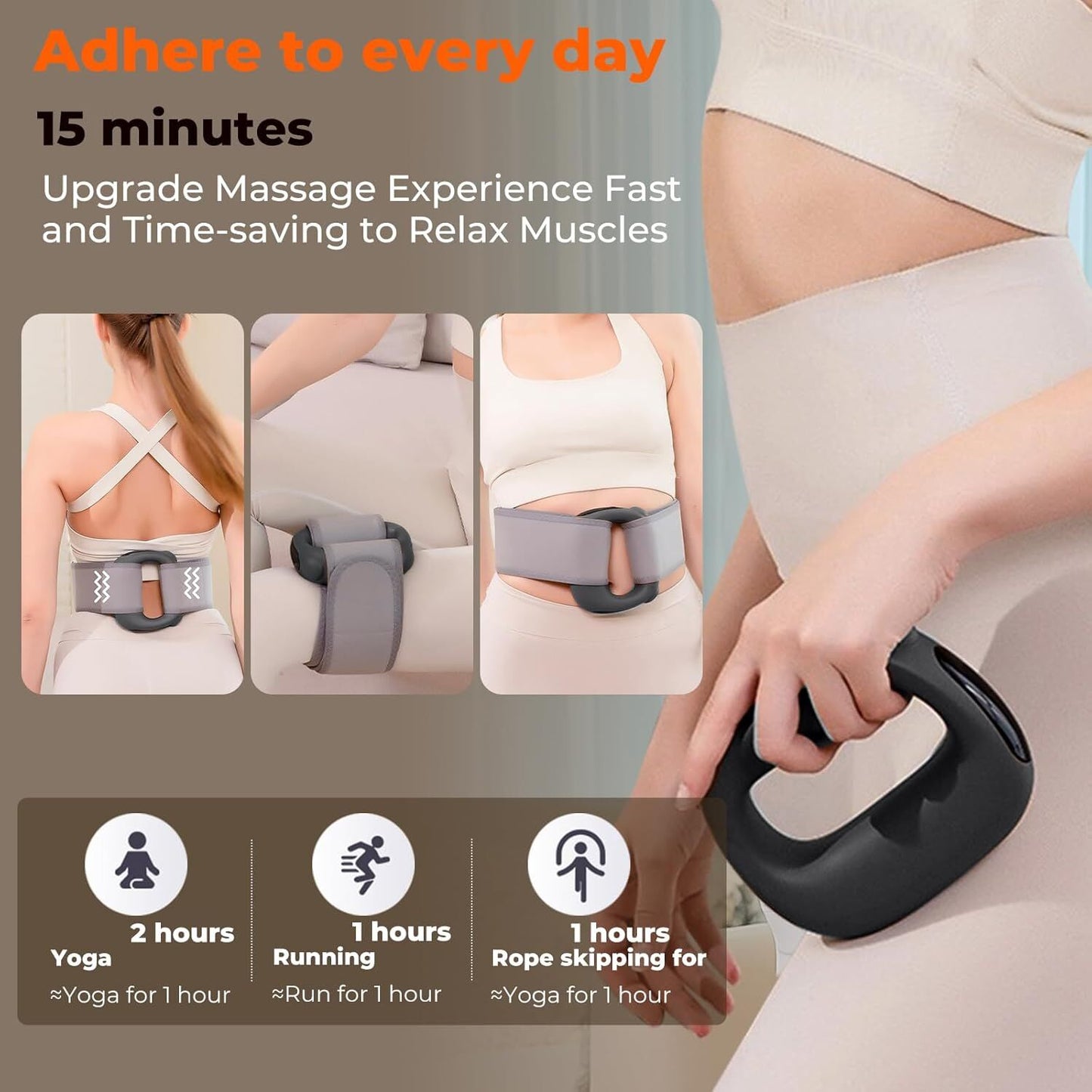 Portable Heated Fascia Ring Massager with 5 - Speed Vibration & USB - C Charging – Deep Tissue Muscle Relief for Neck, Back, and Shoulders (Black) | Other Colors Available In - Store - Factory Direct Shop