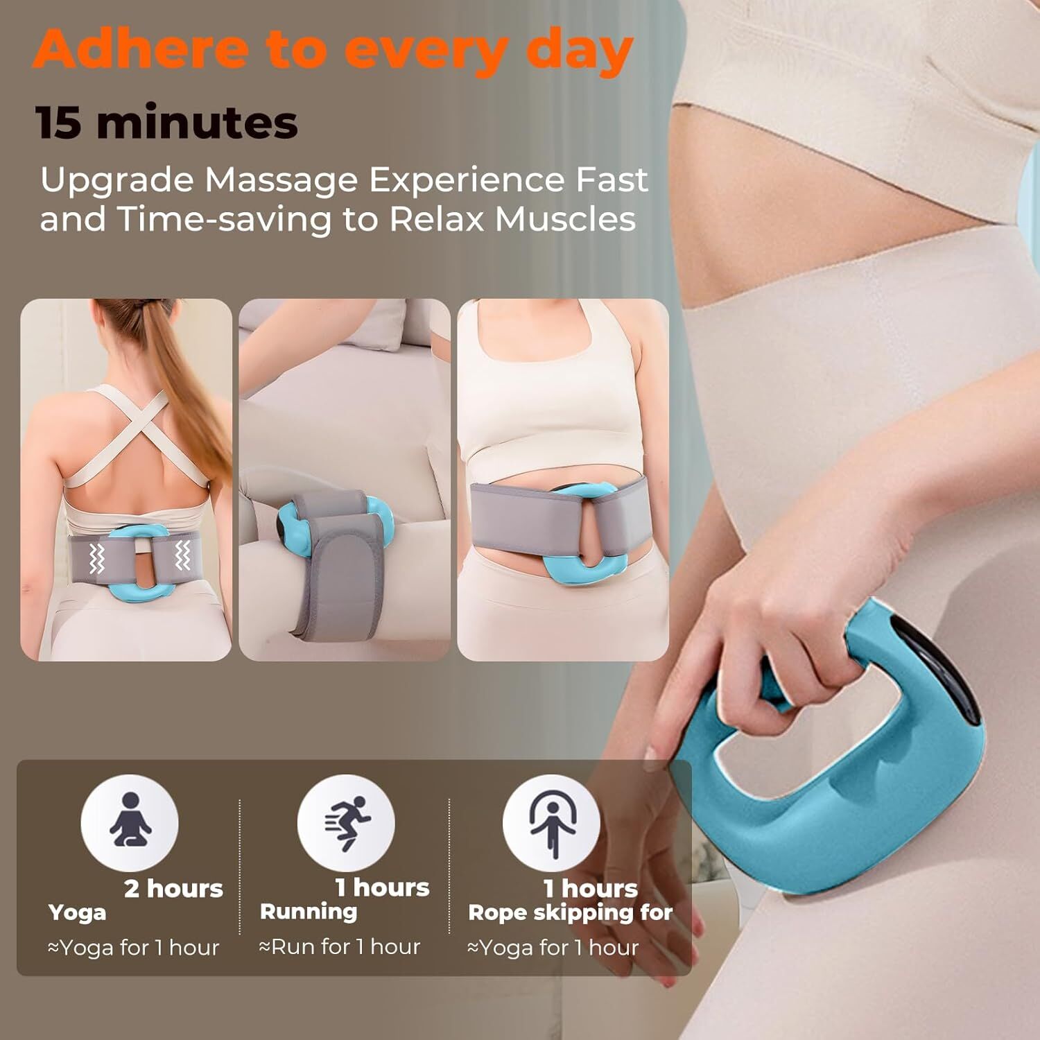 Portable Heated Fascia Ring Massager with 5 - Speed Vibration & USB - C Charging – Deep Tissue Muscle Relief for Neck, Back, and Shoulders (Blue) | Other Colors Available In - Store - Factory Direct Shop